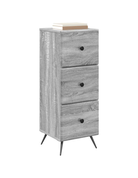 Mobile con Cassetti Grigio Sonoma 33 x 34,5 x 90 cm