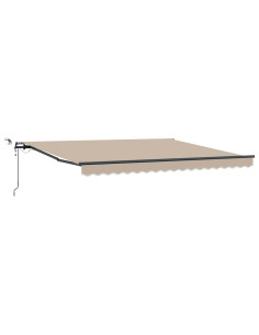Tessuto per Tenda con Beige 400 × 350 cm Poliestere 2