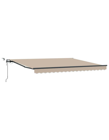 Tessuto per Tenda con Beige 400 × 350 cm Poliestere