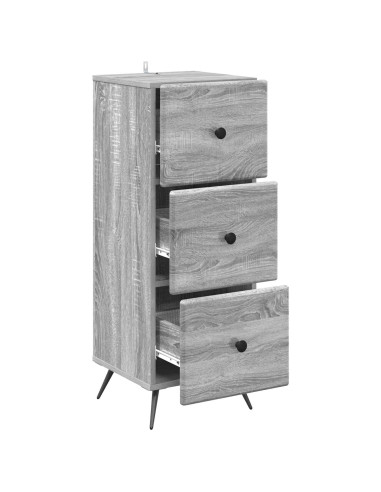 Mobile con Cassetti Grigio Sonoma 33 x 34,5 x 90 cm
