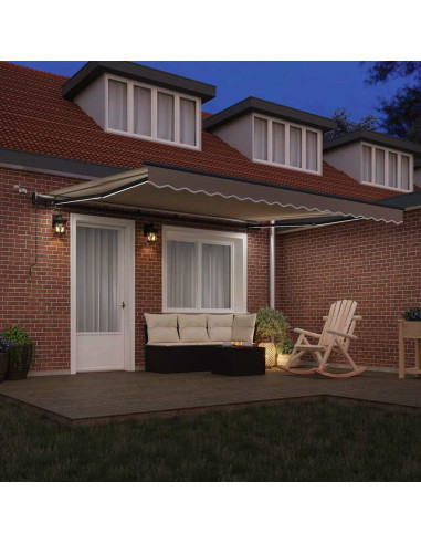 Tessuto per Tenda con Beige 400 × 350 cm Poliestere