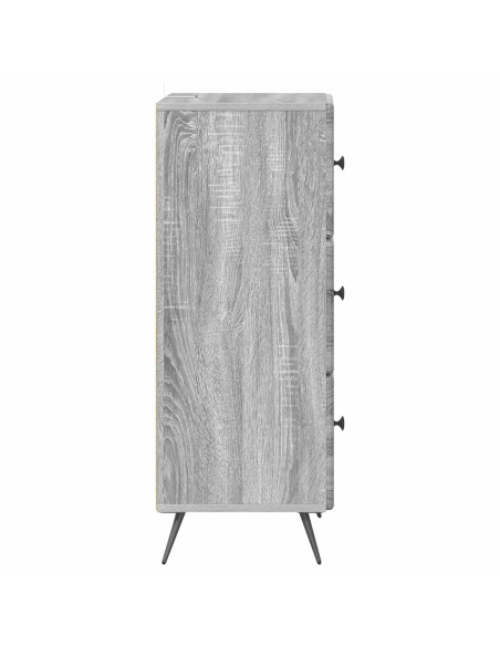 Mobile con Cassetti Grigio Sonoma 33 x 34,5 x 90 cm