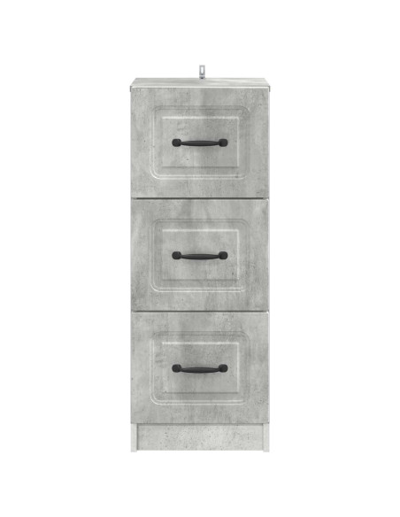 Mobile con Cassetti Grigio Cemento 33 x 34,5 x 87 cm