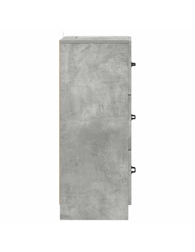 Mobile con Cassetti Grigio Cemento 33 x 34,5 x 87 cm