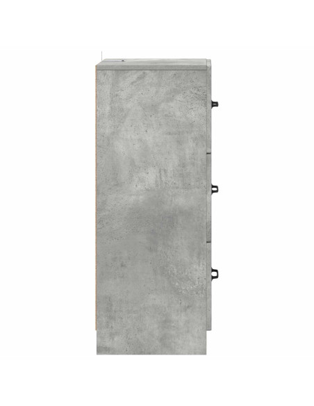 Mobile con Cassetti Grigio Cemento 33 x 34,5 x 87 cm