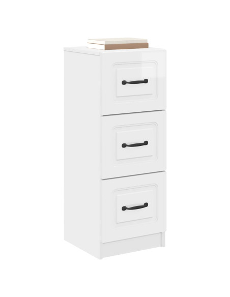 Mobile con Cassetti Bianco Lucido 33 x 34,5 x 87 cm