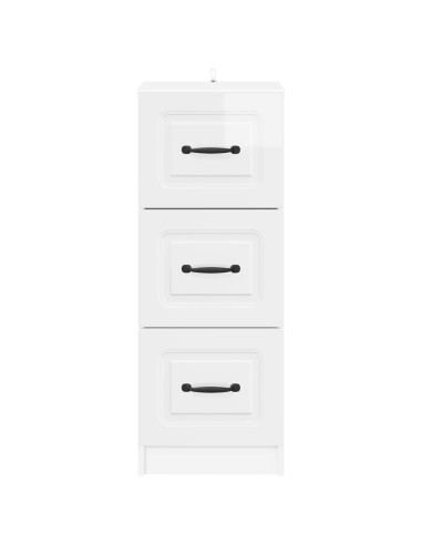 Mobile con Cassetti Bianco Lucido 33 x 34,5 x 87 cm