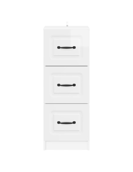 Mobile con Cassetti Bianco Lucido 33 x 34,5 x 87 cm