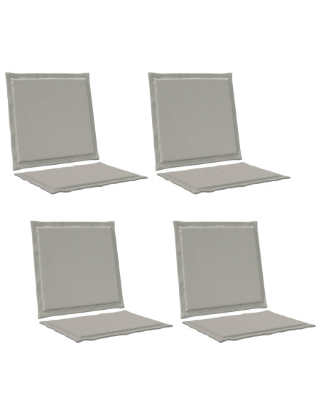 Cuscini per Seduta e Schienale 4 pcs Grigio Chiaro
