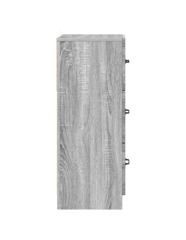 Mobile con Cassetti Grigio Sonoma 33 x 34,5 x 87 cm