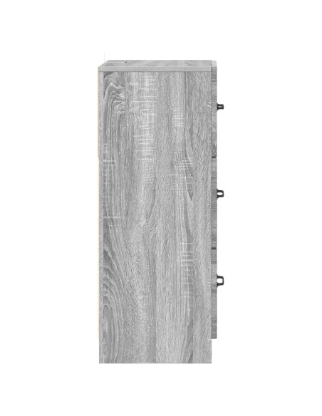 Mobile con Cassetti Grigio Sonoma 33 x 34,5 x 87 cm