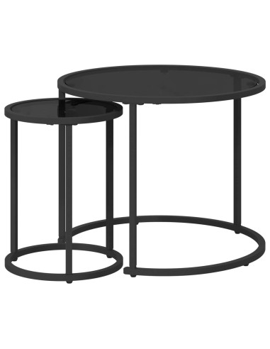 Set di Tavolini da Caffè 2 pcs 55 x 55 x 45 cm acciaio