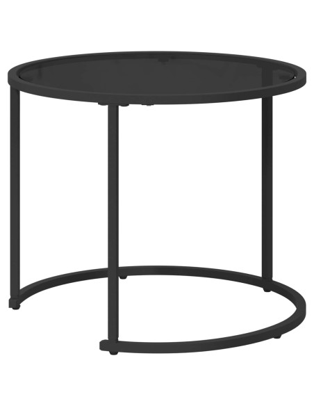 Set di Tavolini da Caffè 2 pcs 55 x 55 x 45 cm acciaio