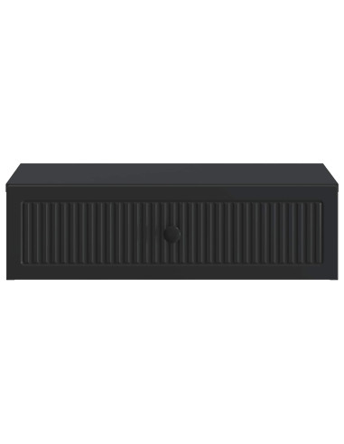 Tavolino da Parete Laterale Nero 59 x 34,5 x 17 cm