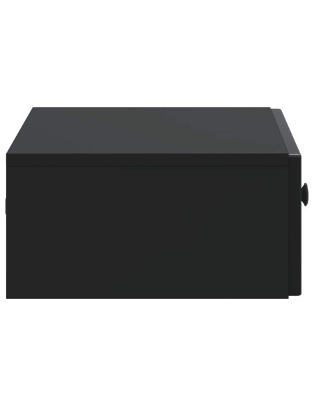 Tavolino da Parete Laterale Nero 59 x 34,5 x 17 cm