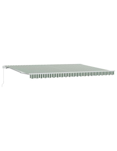 Tenda Retrattile Verde e Bianco 500 × 300 cm