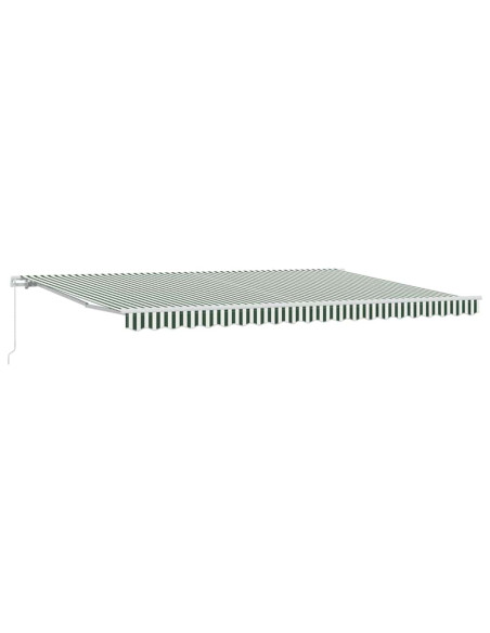 Tenda Retrattile Verde e Bianco 500 × 300 cm
