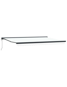 Tenda da Sole Bianco 500 x 300 x 165 cm Poliestere e Alluminio 2