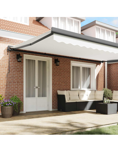Tenda da Sole Bianco 500 x 300 x 165 cm Poliestere e Alluminio