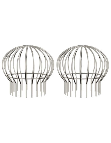 Protezione Foglie per Grondaia 2 pcs Argento 160 mm