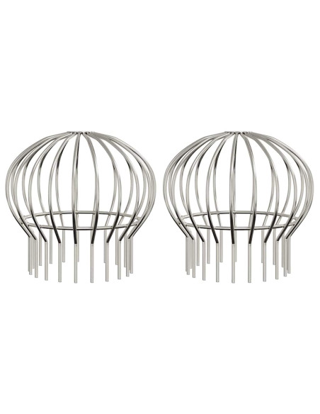 Protezione Foglie per Grondaia 2 pcs Argento 160 mm
