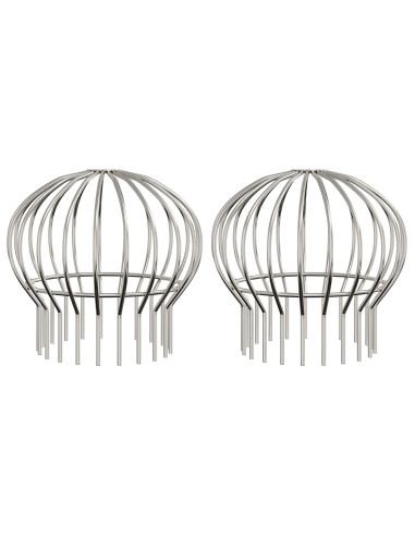Protezione Foglie per Grondaia 2 pcs Argento 200 mm