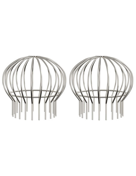 Protezione Foglie per Grondaia 2 pcs Argento 200 mm