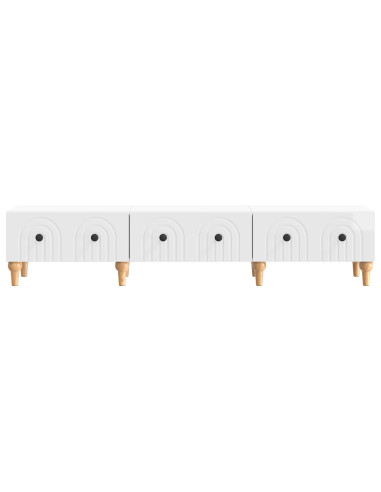 Mobile TV Bianco Lucido 147 x 34,5 x 30 cm Legno ingegnerizzato