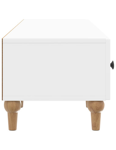 Mobile TV Bianco Lucido 147 x 34,5 x 30 cm Legno ingegnerizzato