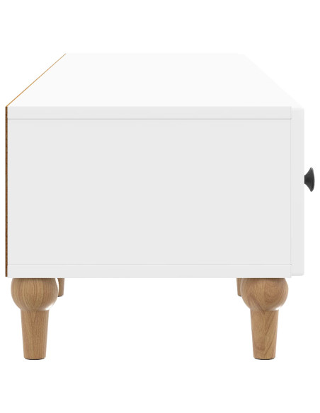 Mobile TV Bianco Lucido 147 x 34,5 x 30 cm Legno ingegnerizzato