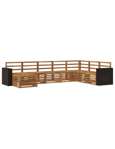 Set di divani da esterno 8 pcs Naturale