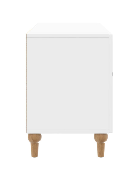 Mobile TV Bianco Lucido 99 x 34,5 x 50 cm Legno ingegnerizzato