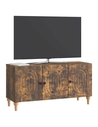 Mobile TV Rovere Fumo 99 x 34,5 x 50 cm Legno ingegnerizzato