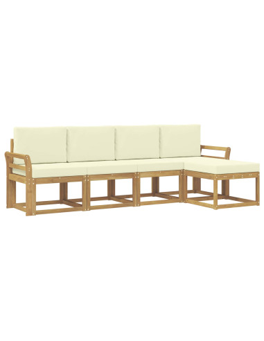 Set di divani da esterno 5 pcs Legno di Acacia Massello
