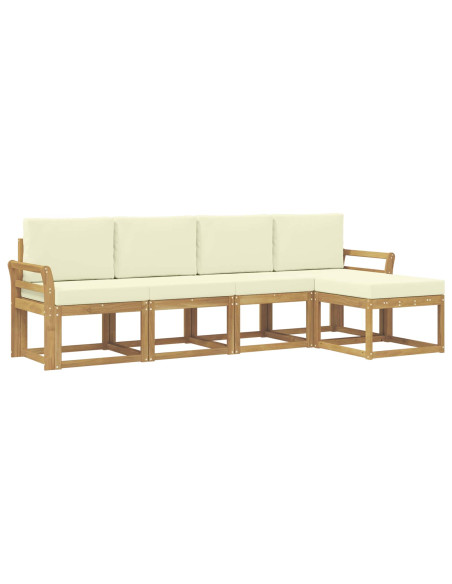 Set di divani da esterno 5 pcs Legno di Acacia Massello