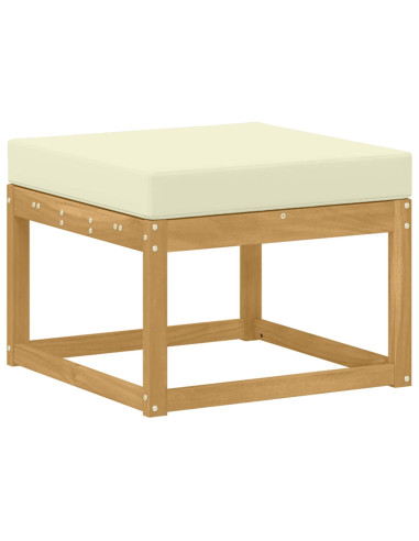 Set di divani da esterno con cuscino 5 pcs Bianco e Crema