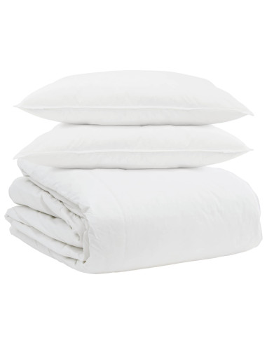 Set di Piumoni con cuscino 3 pcs Bianco Piuma d'anatra