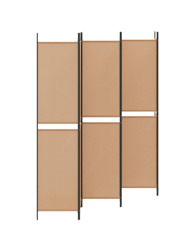 Divisore per Stanza a 6 Pannelli Beige 300 x 220 cm Tessuto