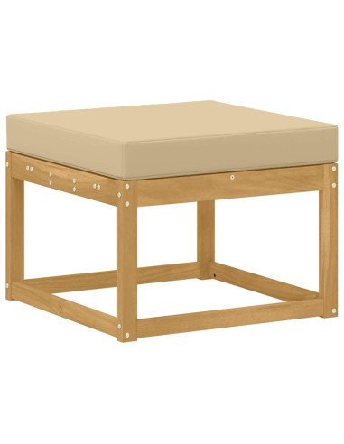 Set di divani da esterno con cuscino 6 pcs Bianco e Beige