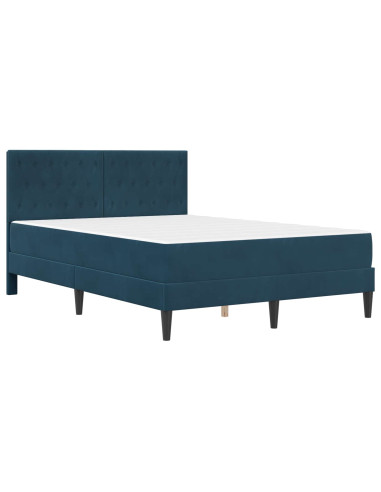Struttura letto con materasso Blu 120 x 190 cm Velluto