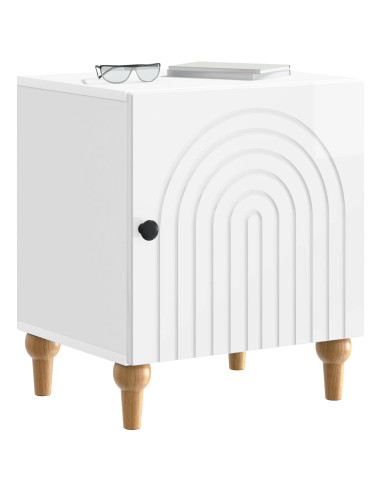 Armadio da Notte 2 pcs Bianco Lucido 43 x 34,5 x 50 cm