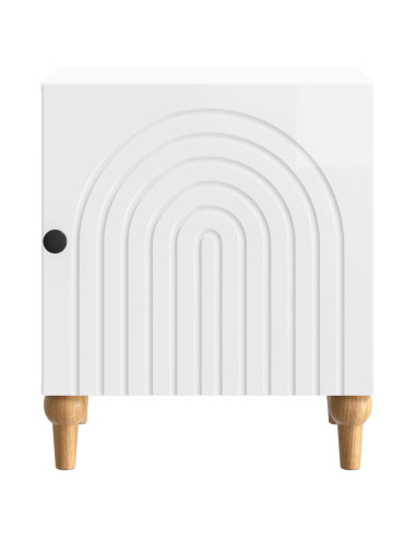 Armadio da Notte 2 pcs Bianco Lucido 43 x 34,5 x 50 cm