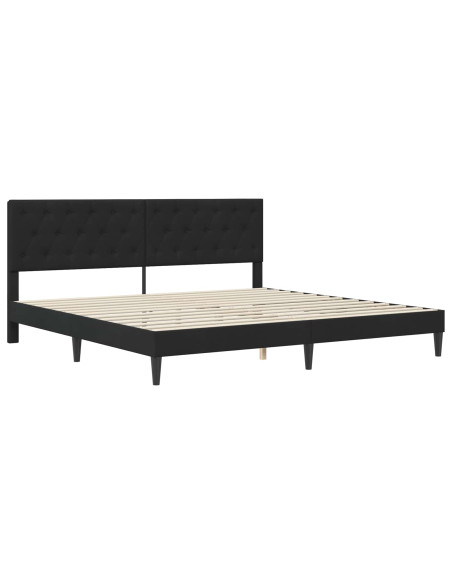 Struttura letto con materasso Nero 200 x 200 cm Velluto