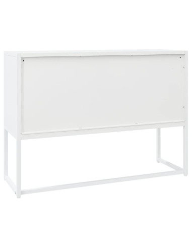 Credenza Bianca 105x35x75 cm in Acciaio