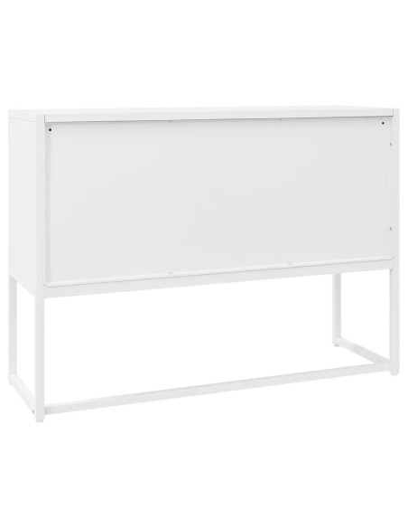 Credenza Bianca 105x35x75 cm in Acciaio