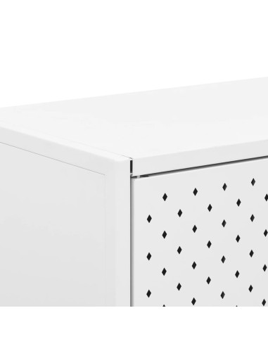Credenza Bianca 105x35x75 cm in Acciaio