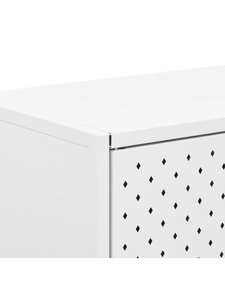 Credenza Bianca 105x35x75 cm in Acciaio