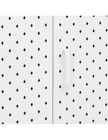 Credenza Bianca 105x35x75 cm in Acciaio