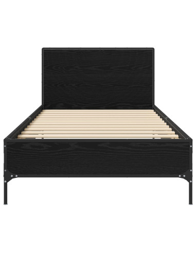 Struttura letto con testata Rovere Nero 80 x 200 cm