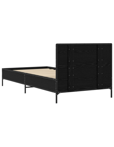 Struttura letto con testata Rovere Nero 80 x 200 cm